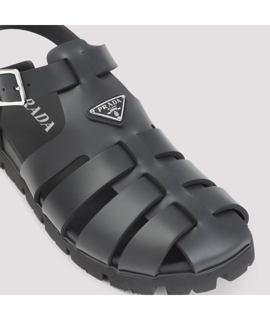 PRADA Черные сандалии, фото 5