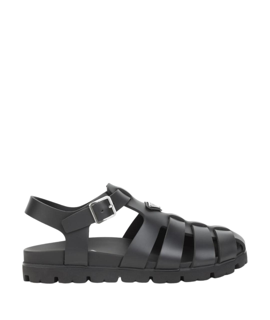 PRADA Черные сандалии, фото 1