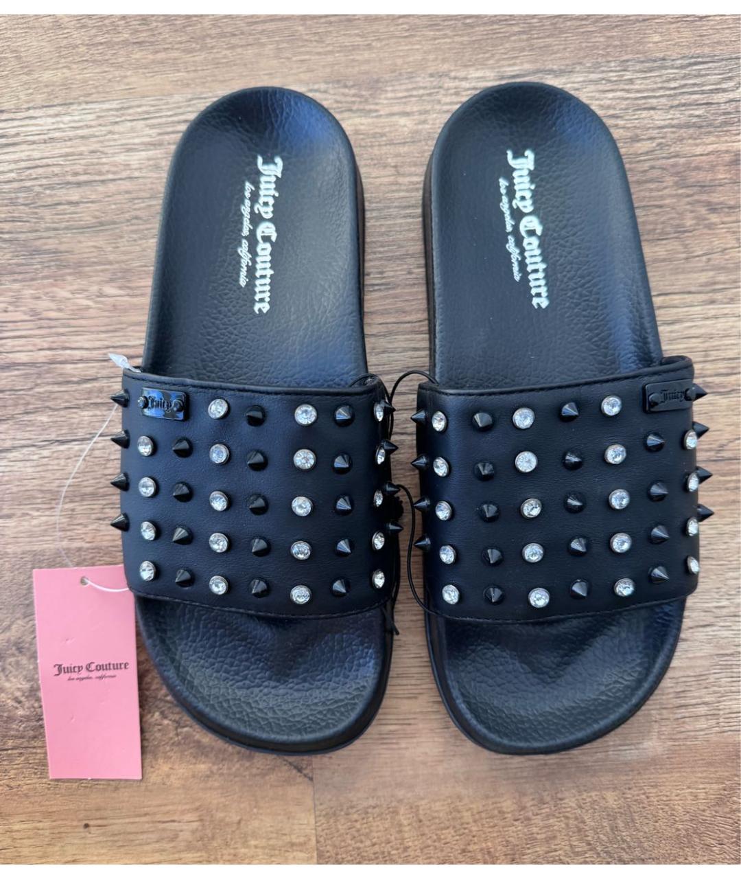 JUICY COUTURE Черные шлепанцы, фото 2