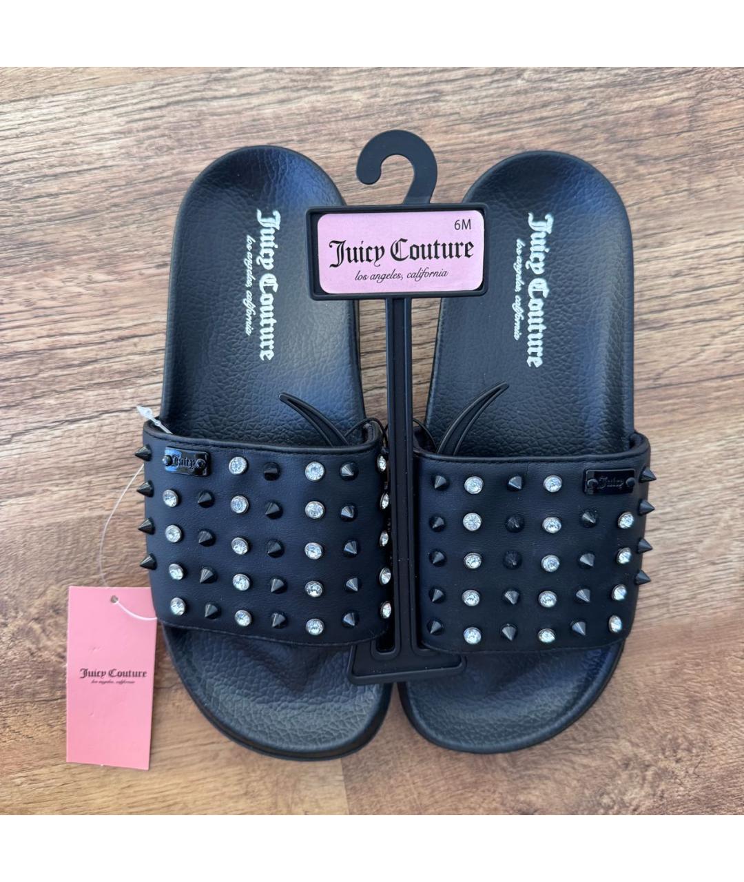 JUICY COUTURE Черные шлепанцы, фото 5