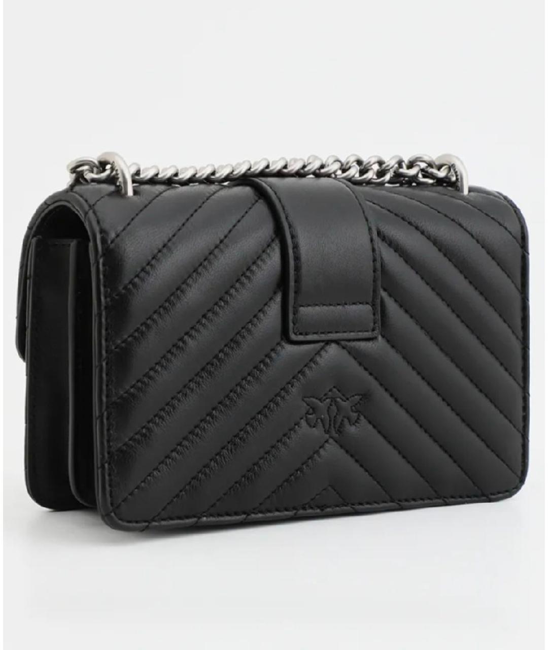 PINKO Черная кожаная сумка через плечо, фото 2