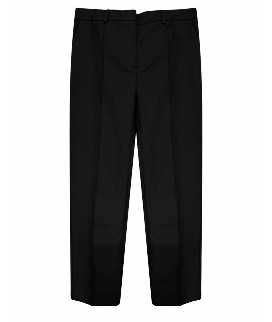 MAJE Черные полиэстеровые прямые брюки, фото 1