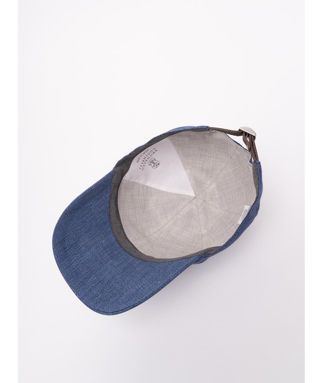 BRUNELLO CUCINELLI Синяя хлопковая кепка/бейсболка, фото 4