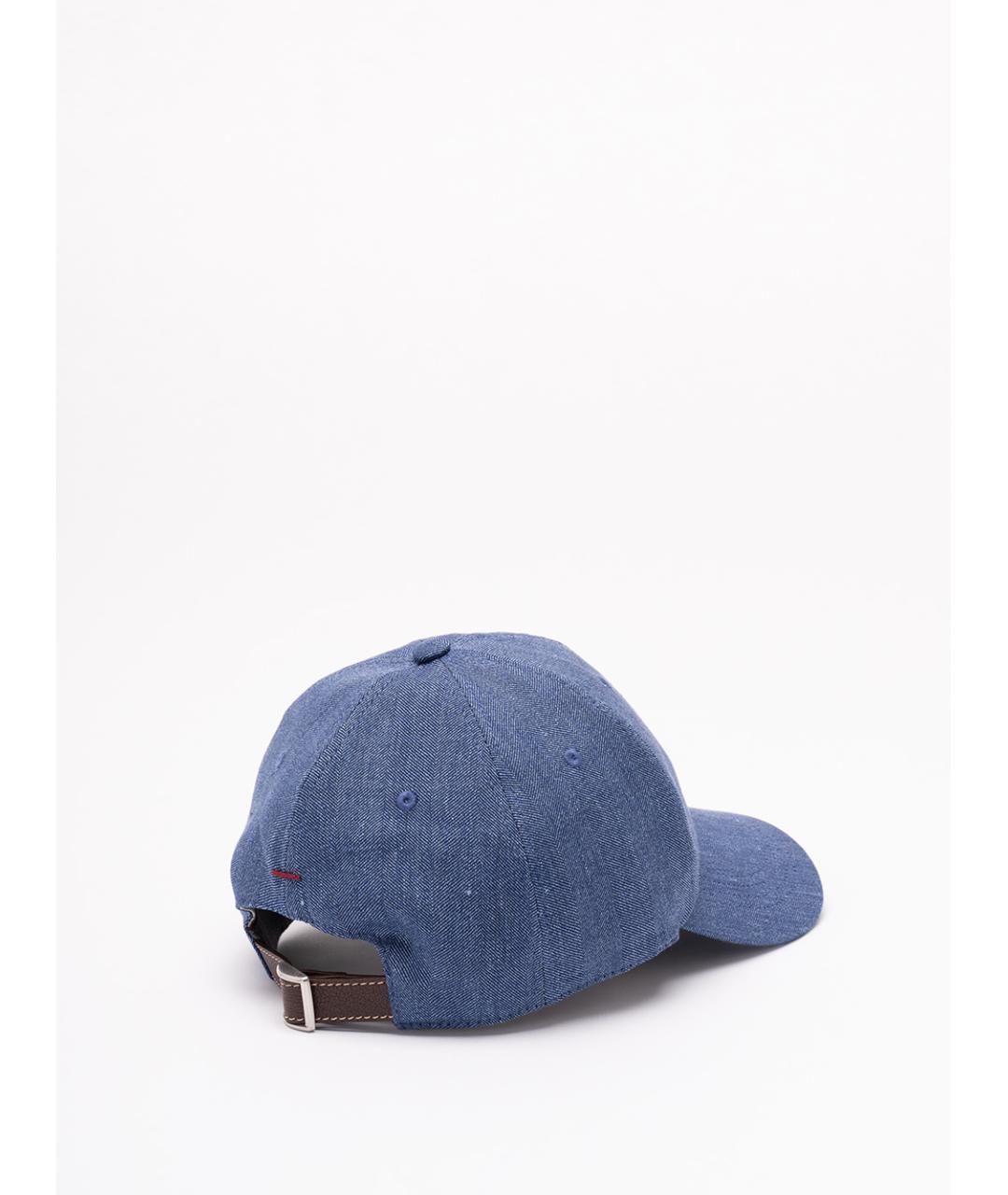 BRUNELLO CUCINELLI Синяя хлопковая кепка/бейсболка, фото 2