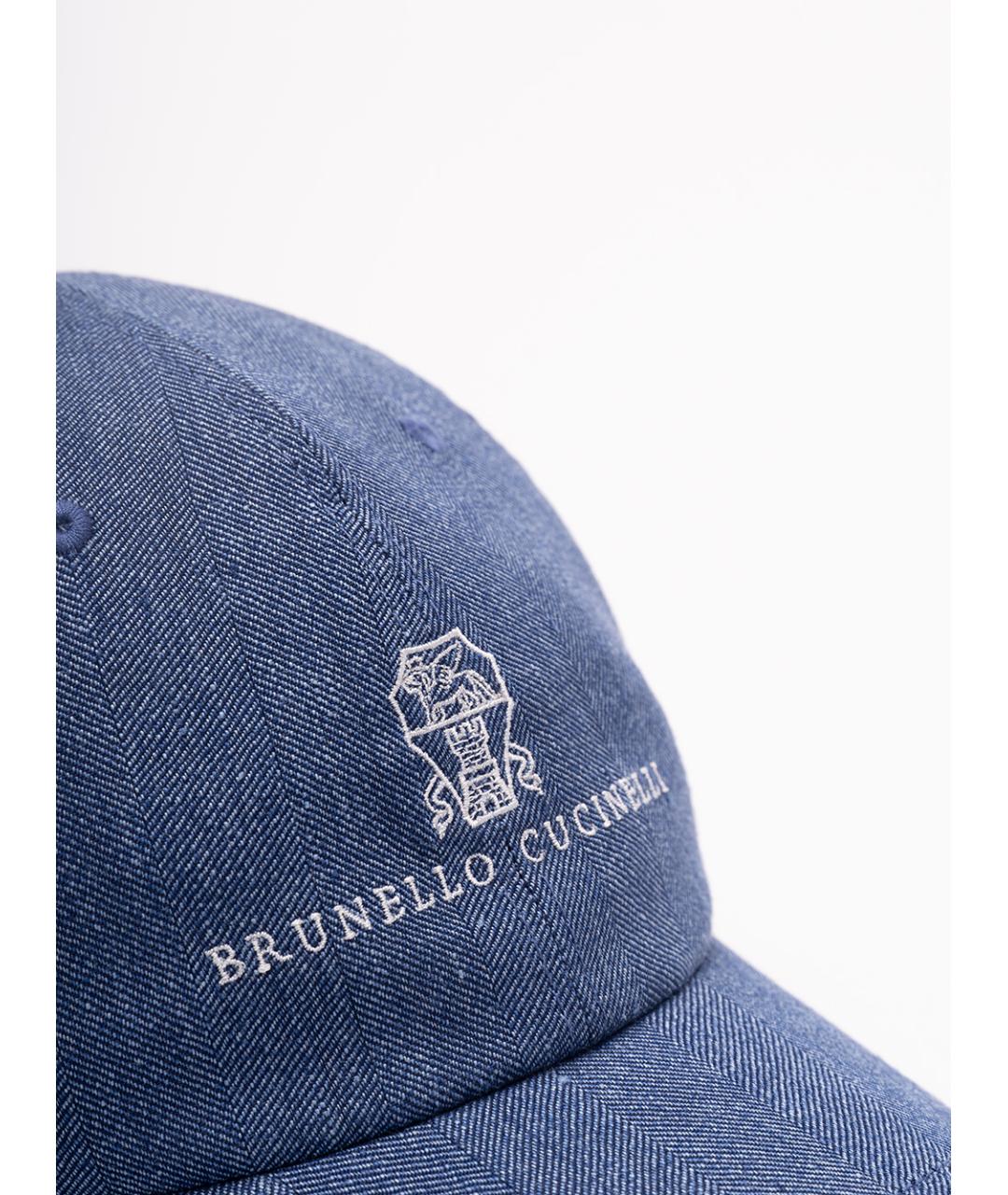BRUNELLO CUCINELLI Синяя хлопковая кепка/бейсболка, фото 3