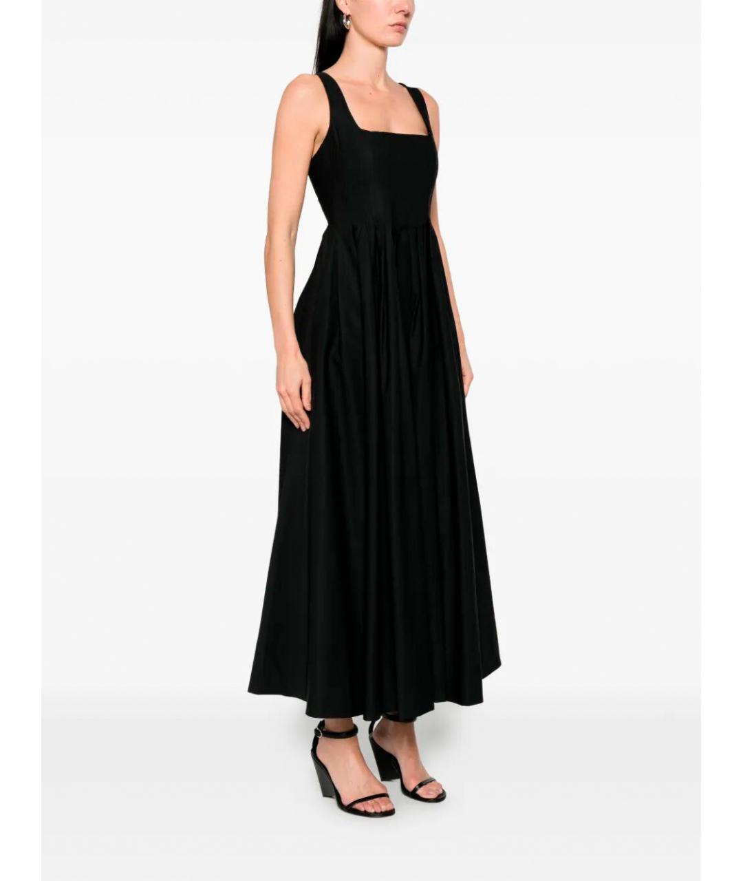 SPORTMAX Черное хлопковое повседневное платье, фото 3