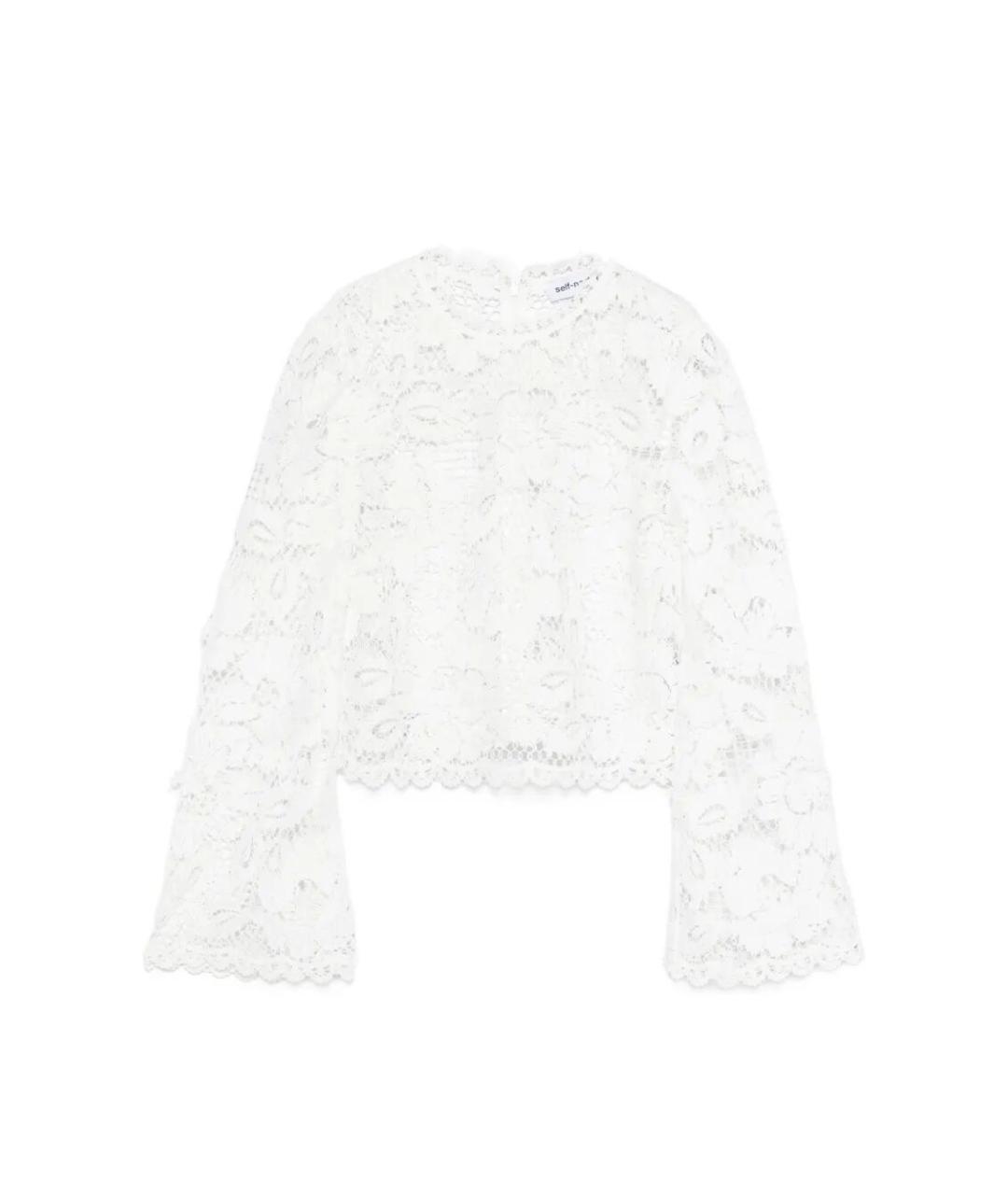 SELF-PORTRAIT Белая полиэстеровая блузы, фото 1