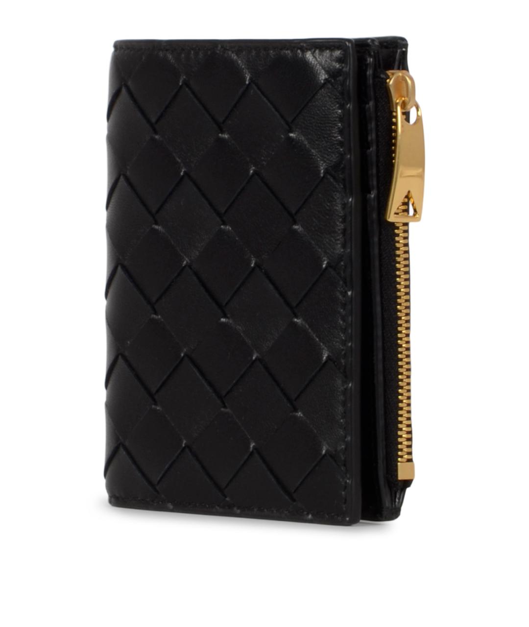 BOTTEGA VENETA Черный кожаный кошелек, фото 2