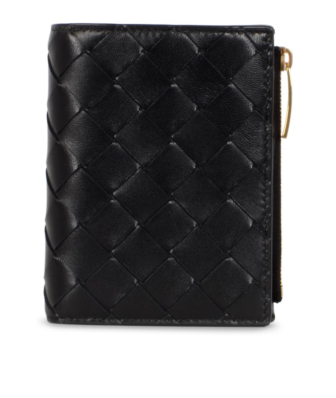 BOTTEGA VENETA Черный кожаный кошелек, фото 1