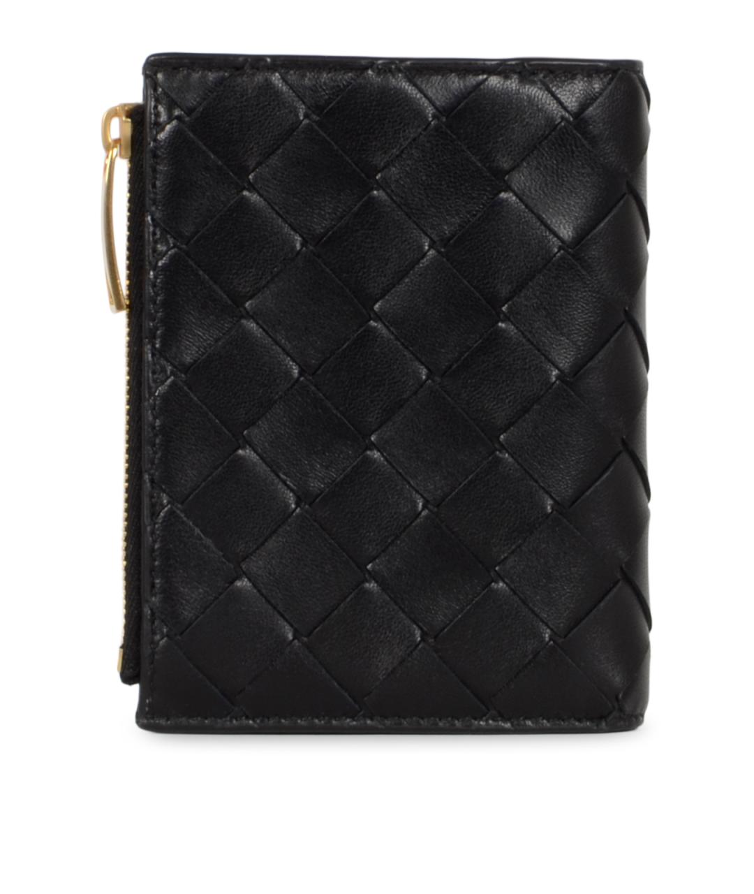 BOTTEGA VENETA Черный кожаный кошелек, фото 3