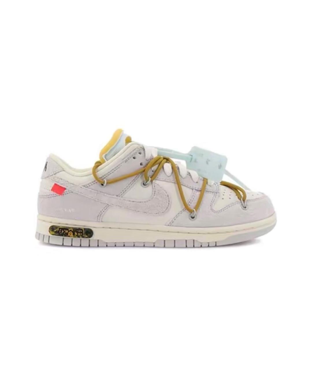 NIKE X OFF-WHITE Серые замшевые низкие кроссовки / кеды, фото 2