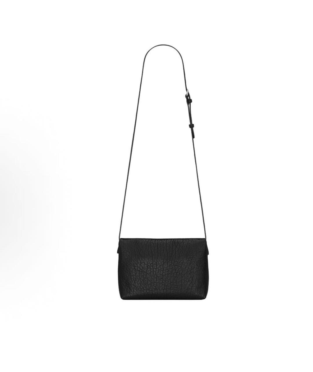 SAINT LAURENT Черная кожаная сумка через плечо, фото 4