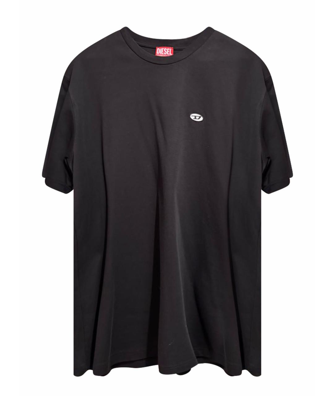 DIESEL Черная хлопковая футболка, фото 1