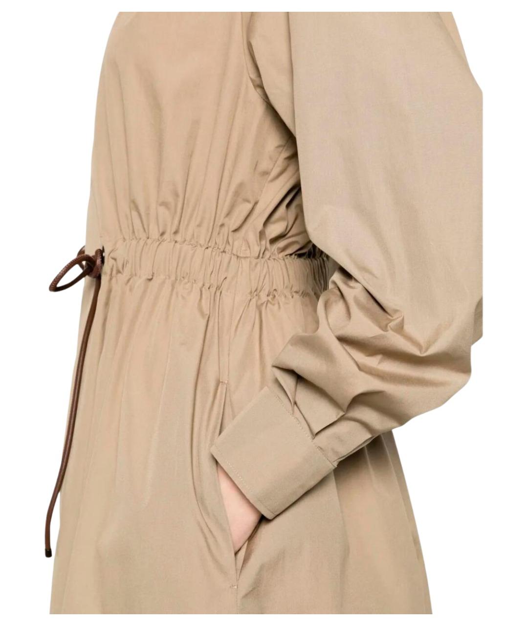 MAX MARA Бежевое хлопковое платье, фото 3