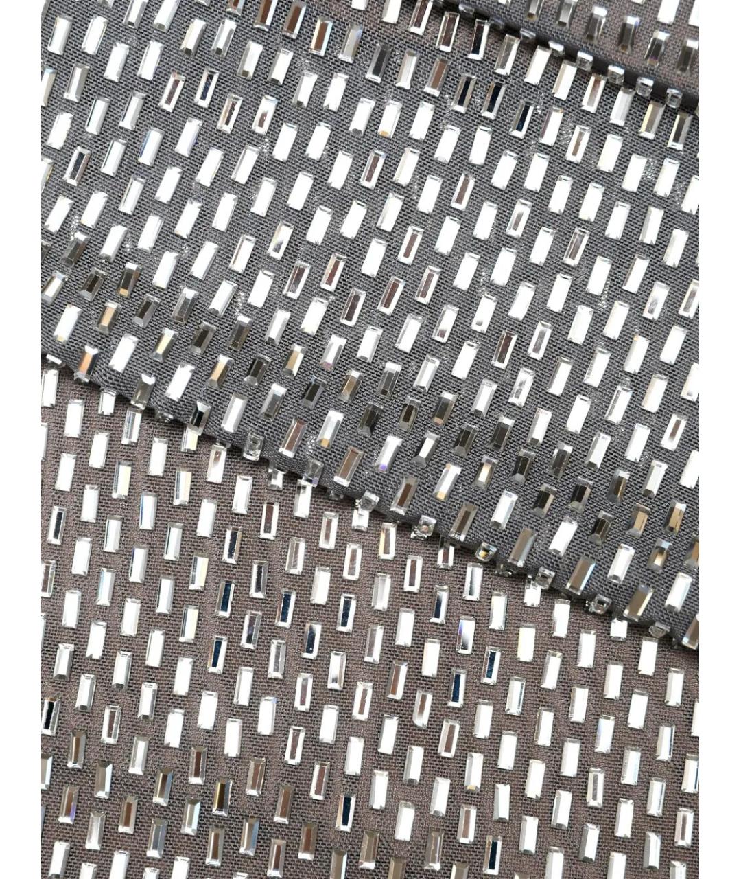 SELF-PORTRAIT Серебряное полиэстеровое вечернее платье, фото 3