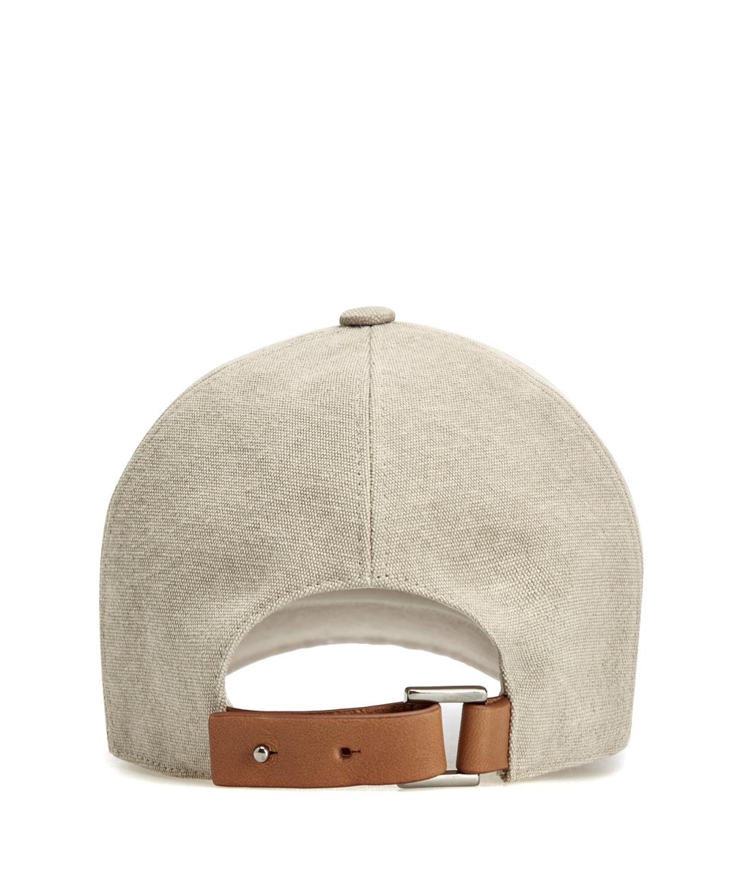 LORENA ANTONIAZZI Бежевая хлопковая кепка, фото 3