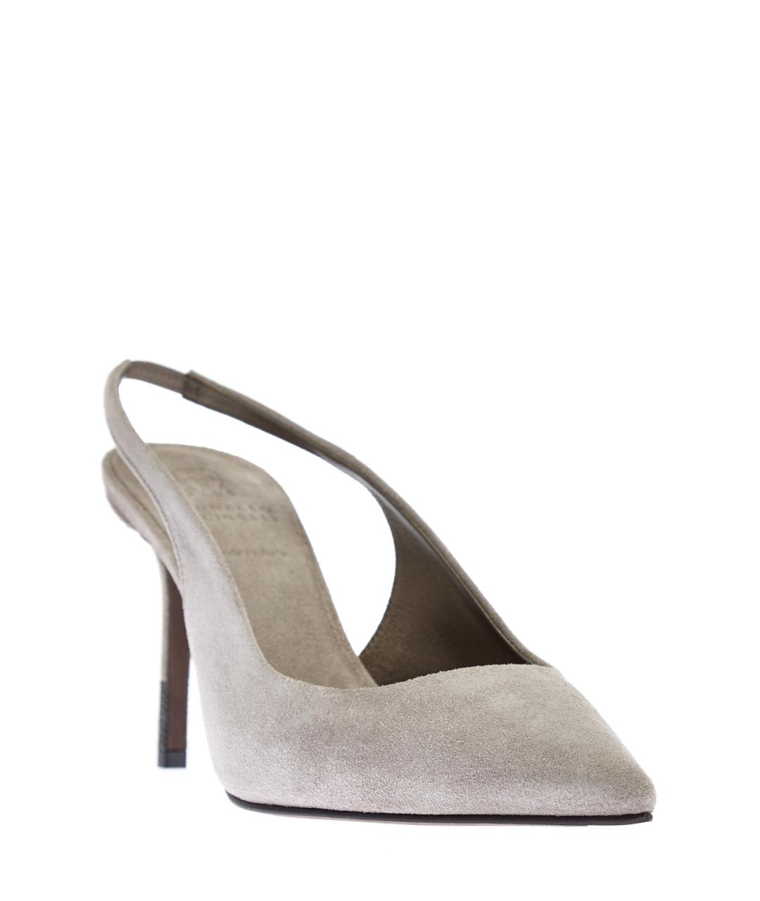 BRUNELLO CUCINELLI Серые замшевые туфли, фото 3