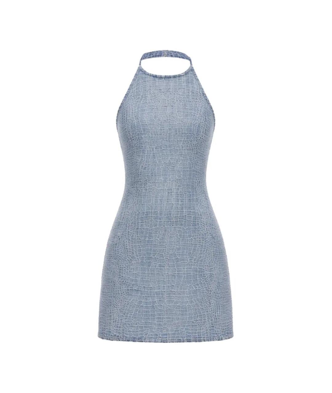 SELF-PORTRAIT Синее хлопковое повседневное платье, фото 2