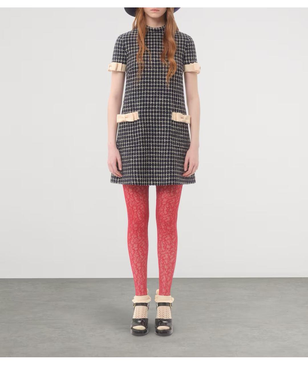 VALENTINO Синее шерстяное повседневное платье, фото 2