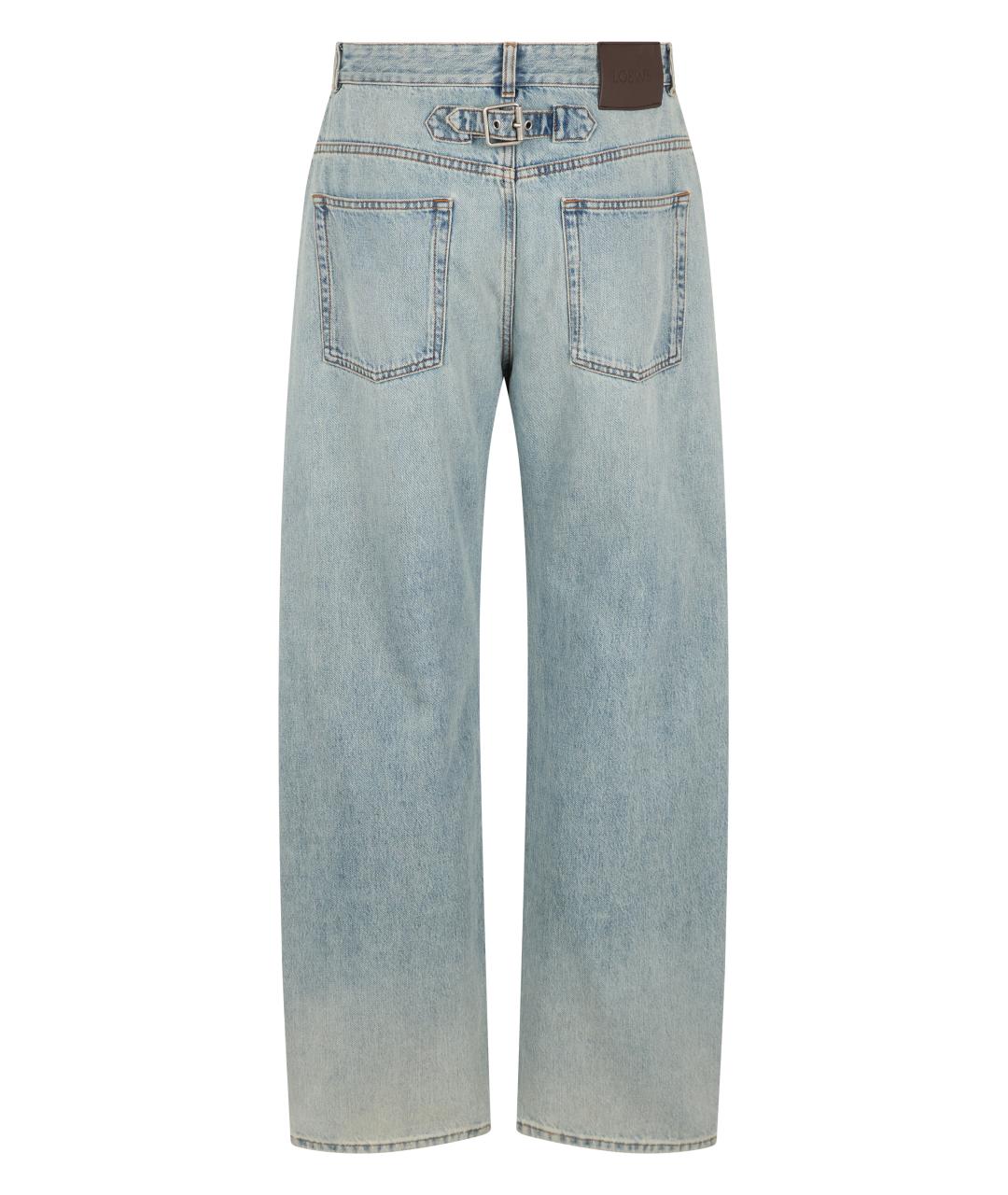 LOEWE Голубые хлопковые прямые джинсы, фото 2
