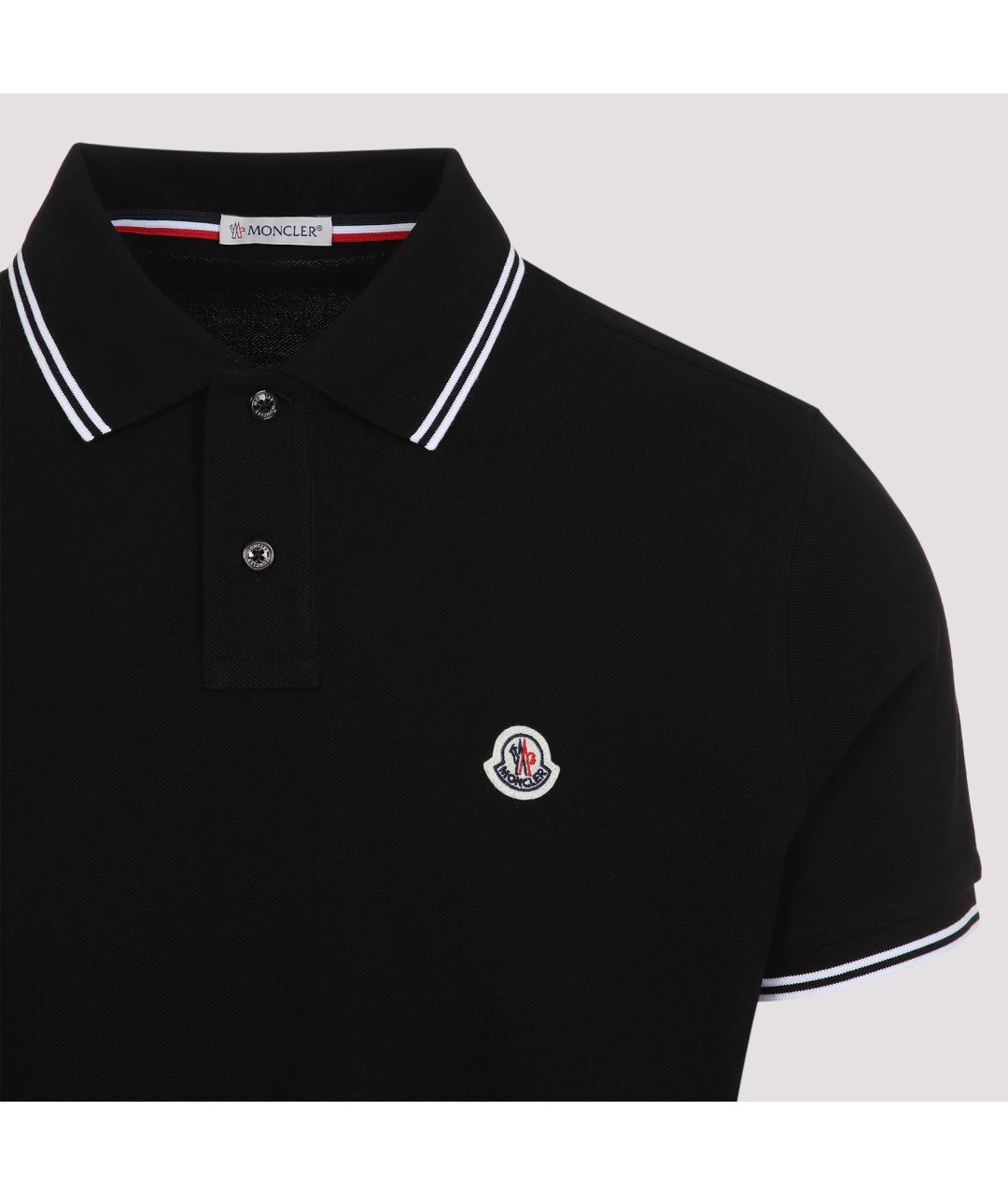 MONCLER Черная хлопковая футболка, фото 3