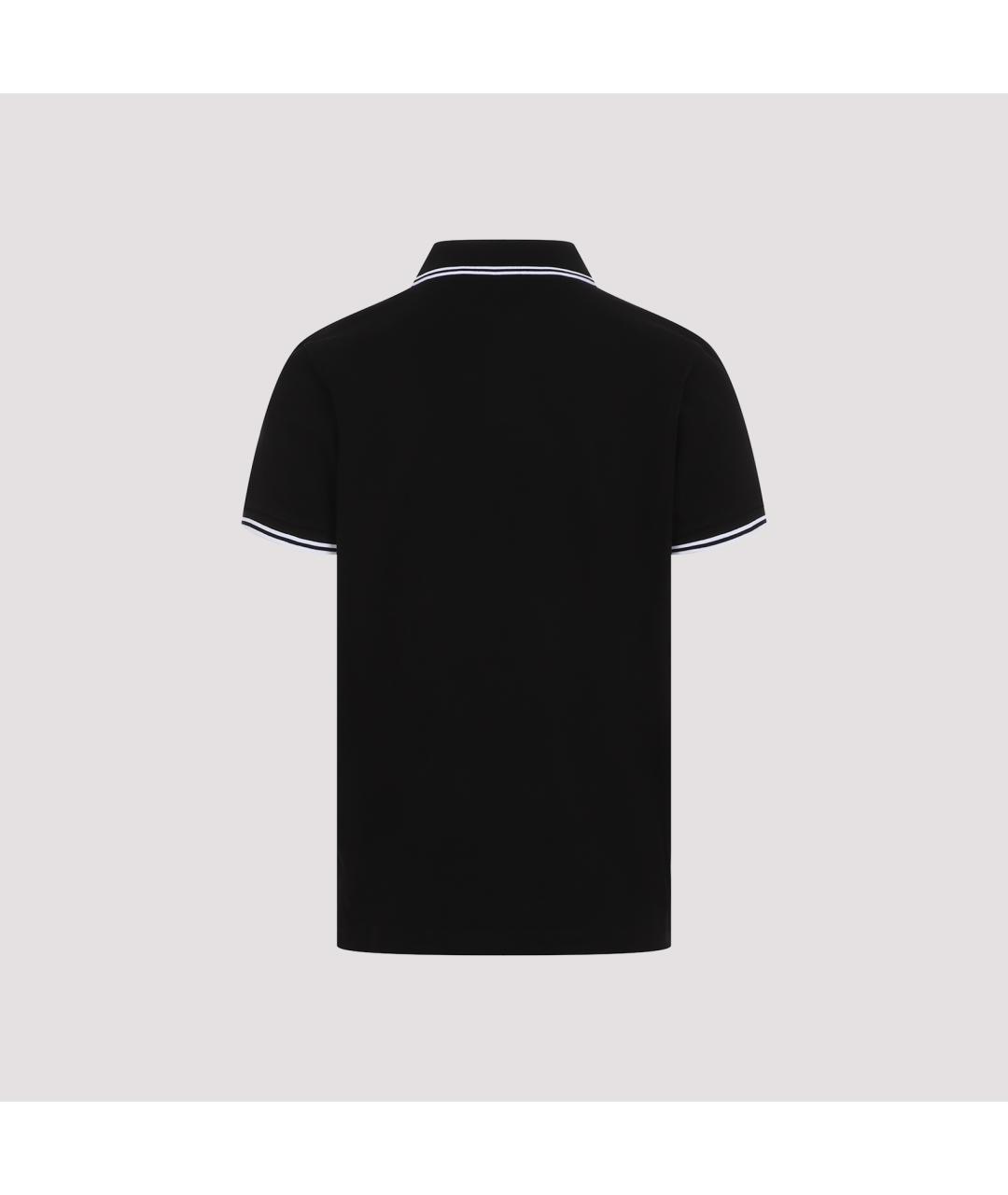 MONCLER Черная хлопковая футболка, фото 2