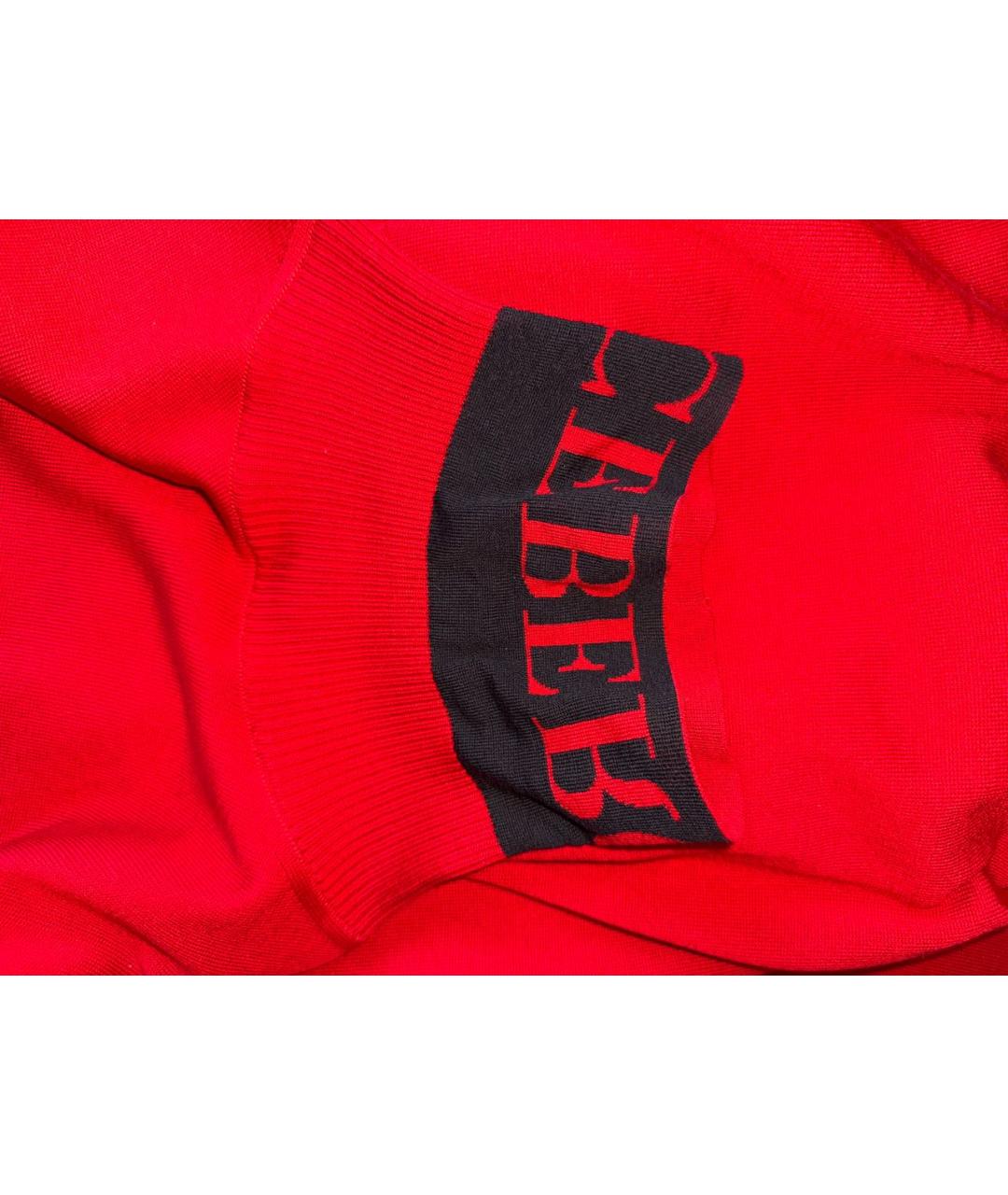 ICEBERG Красное шерстяное повседневное платье, фото 3