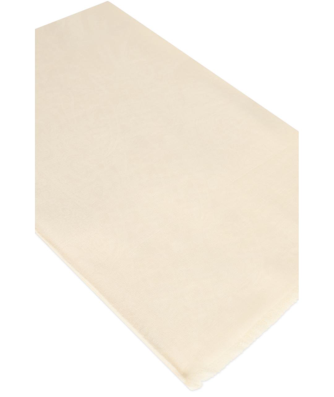 MAX MARA Белый шерстяной шарф, фото 3