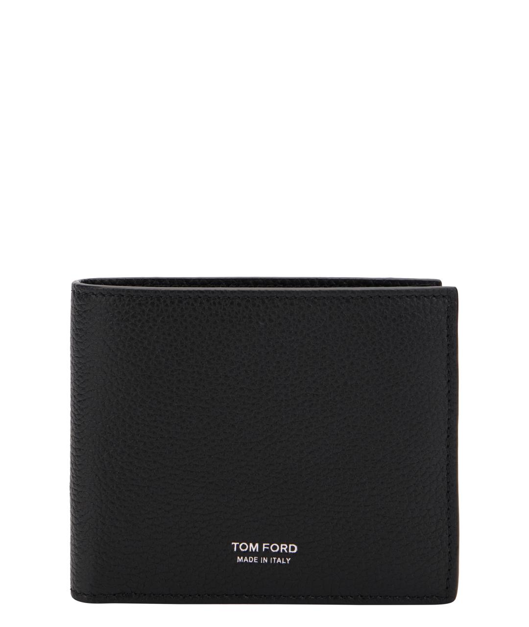 TOM FORD Черный кожаный кошелек, фото 1