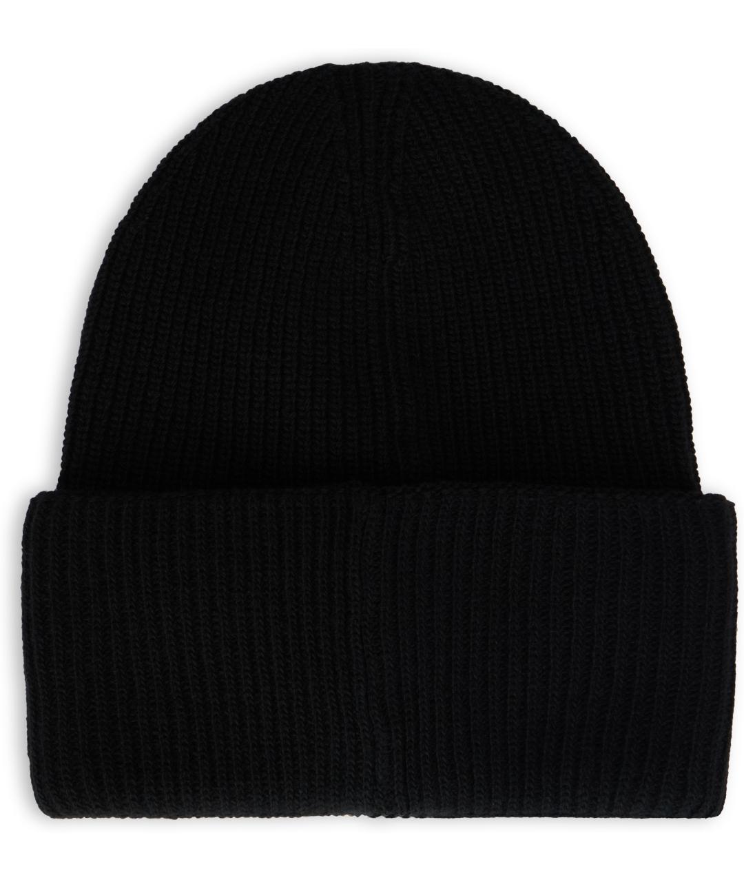 MONCLER Черная хлопковая шапка, фото 3