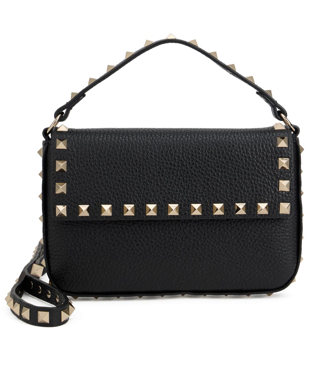 VALENTINO Черная кожаная сумка через плечо, фото 2