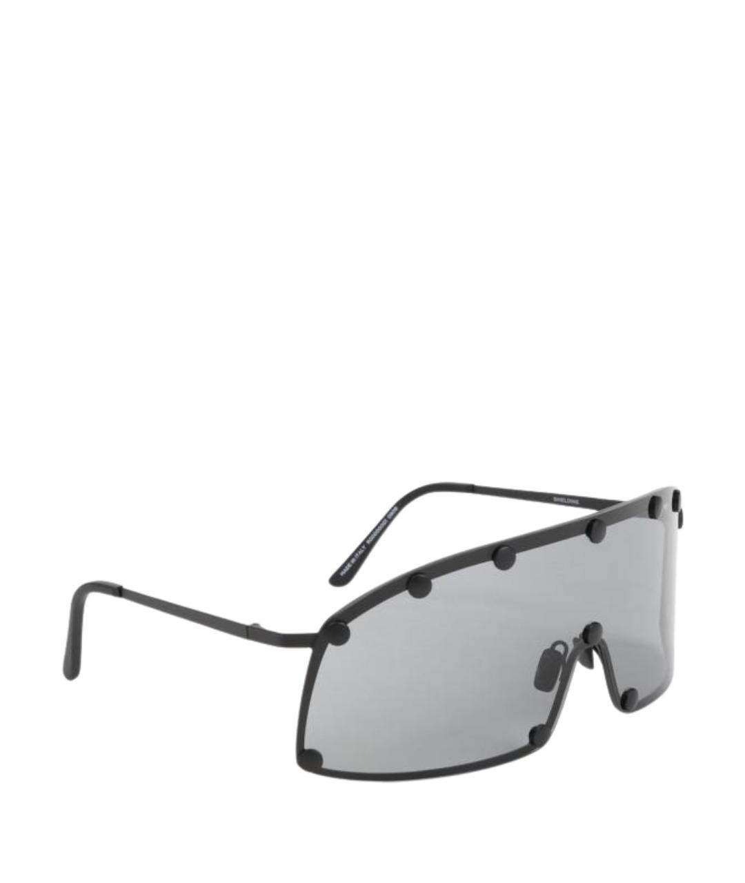 RICK OWENS Черные металлические солнцезащитные очки, фото 1