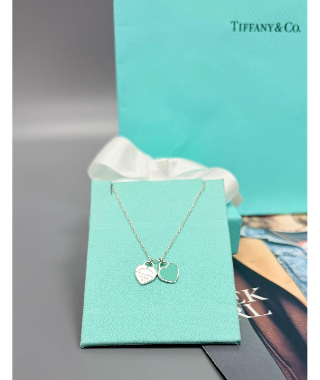 TIFFANY&CO Бирюзовое серебряное колье, фото 3
