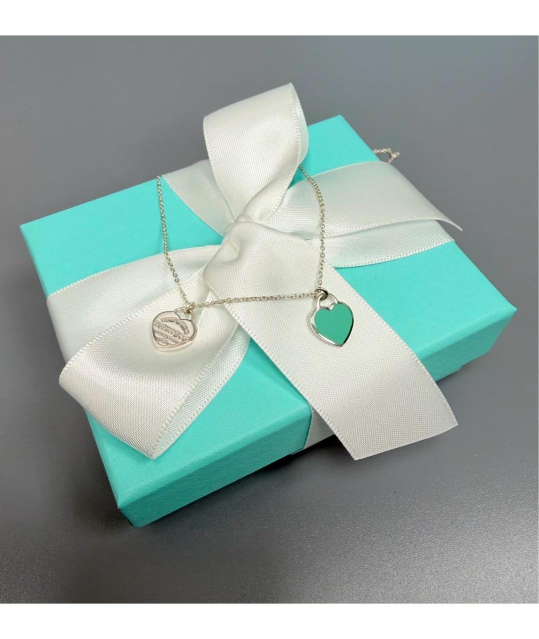TIFFANY&CO Бирюзовое серебряное колье, фото 4