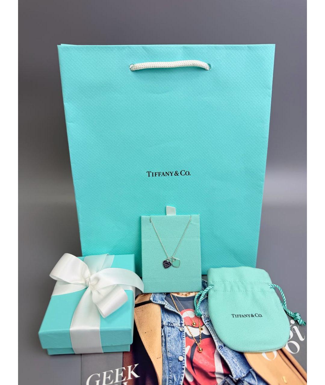 TIFFANY&CO Бирюзовое серебряное колье, фото 2