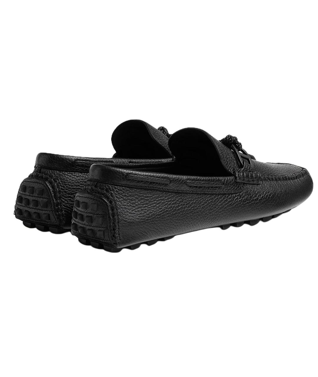 HERMES Черные кожаные лоферы, фото 4