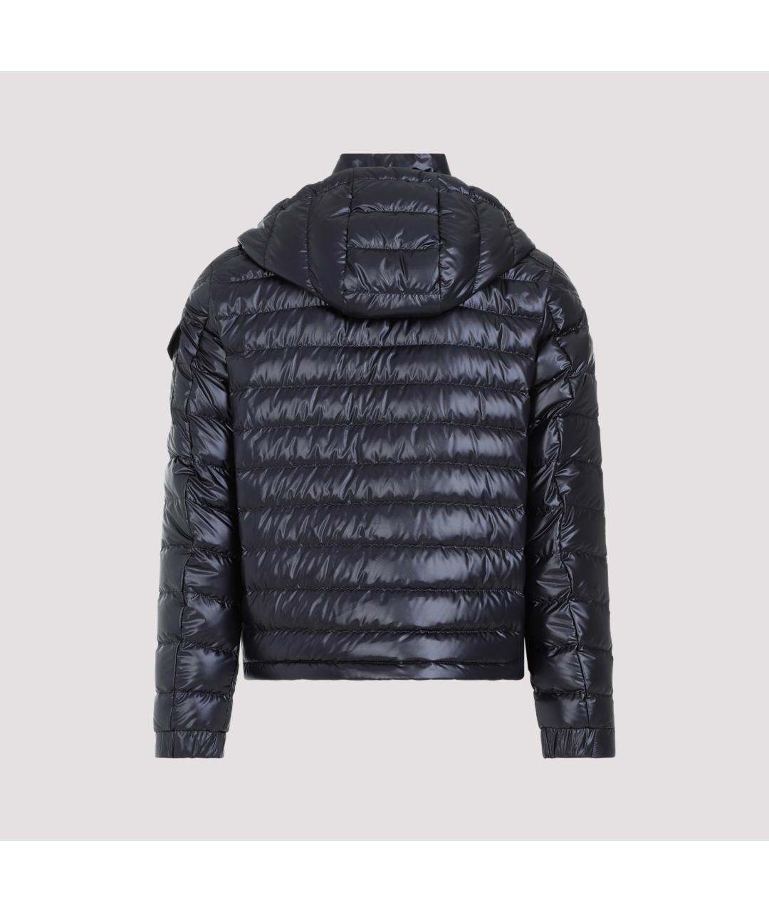 MONCLER Темно-синий полиэстеровый пуховик, фото 3