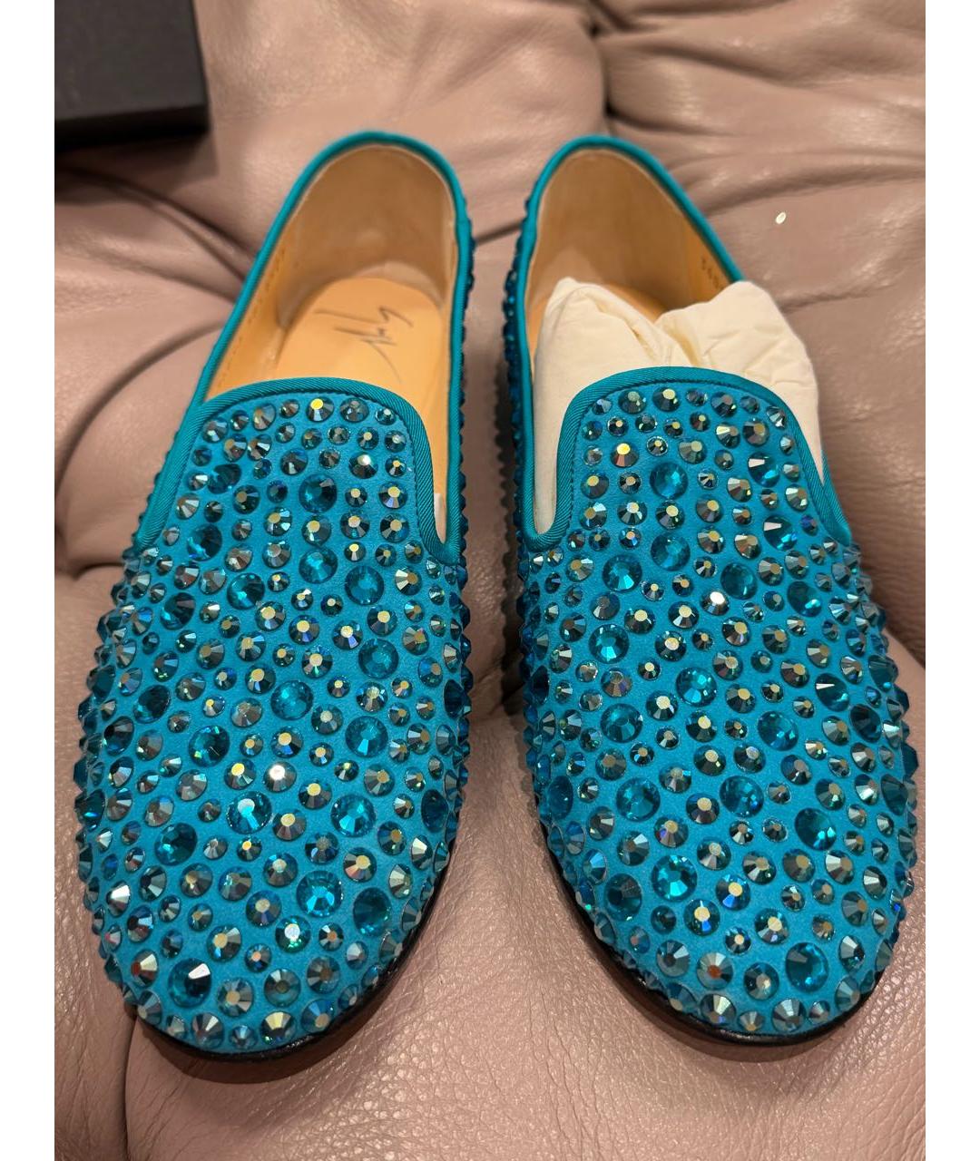 GIUSEPPE ZANOTTI DESIGN Бирюзовые лоферы, фото 2