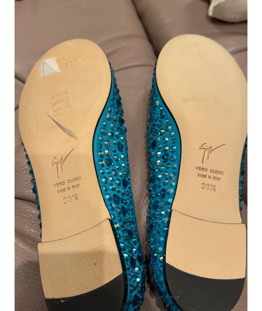 GIUSEPPE ZANOTTI DESIGN Бирюзовые лоферы, фото 6