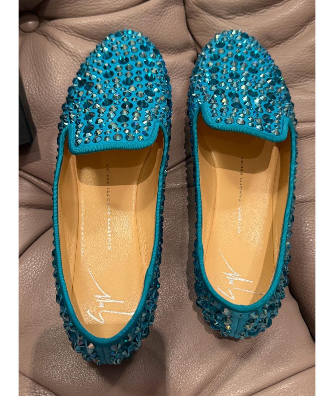 GIUSEPPE ZANOTTI DESIGN Бирюзовые лоферы, фото 3