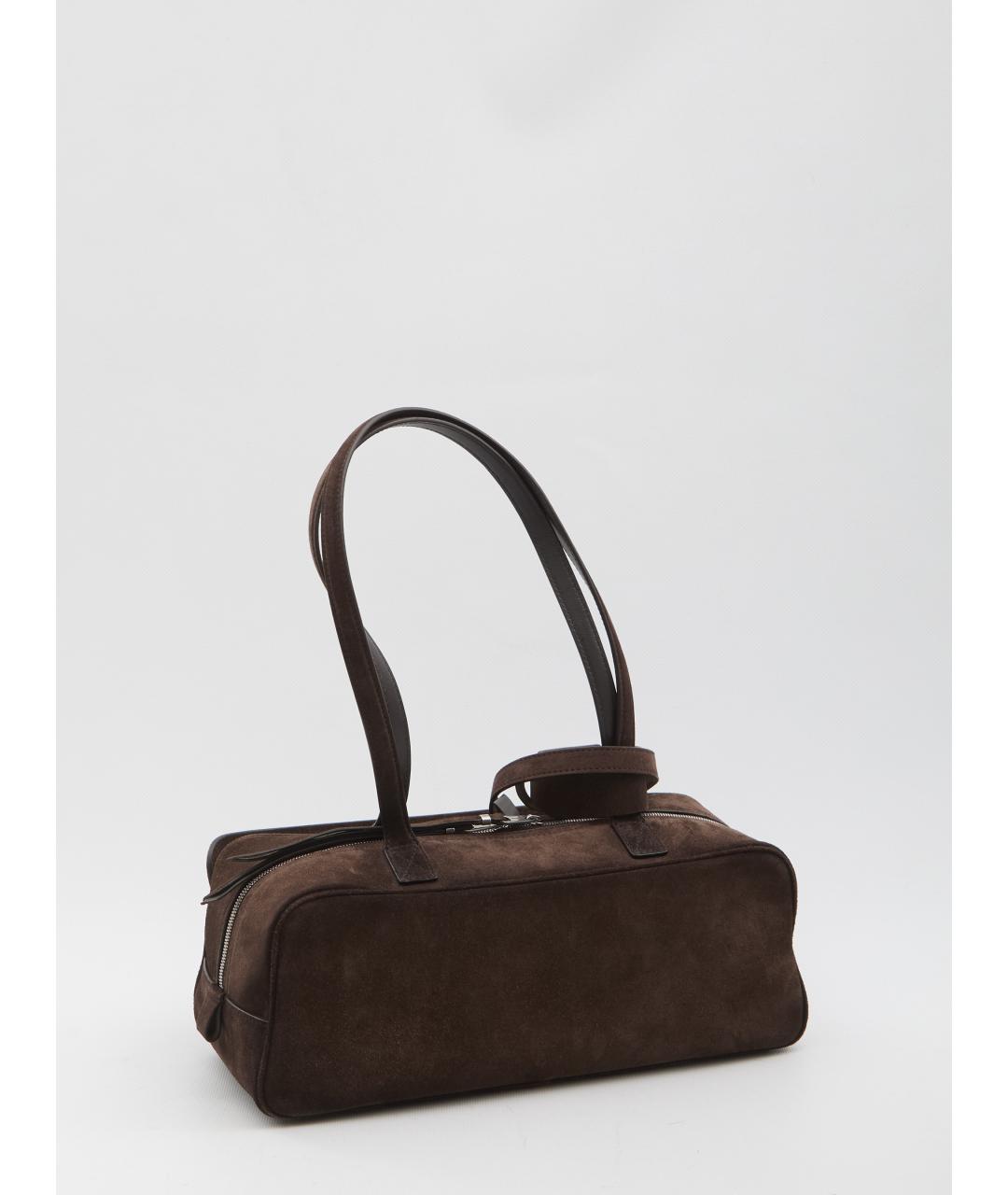 BALENCIAGA Коричневая замшевая сумка через плечо, фото 2