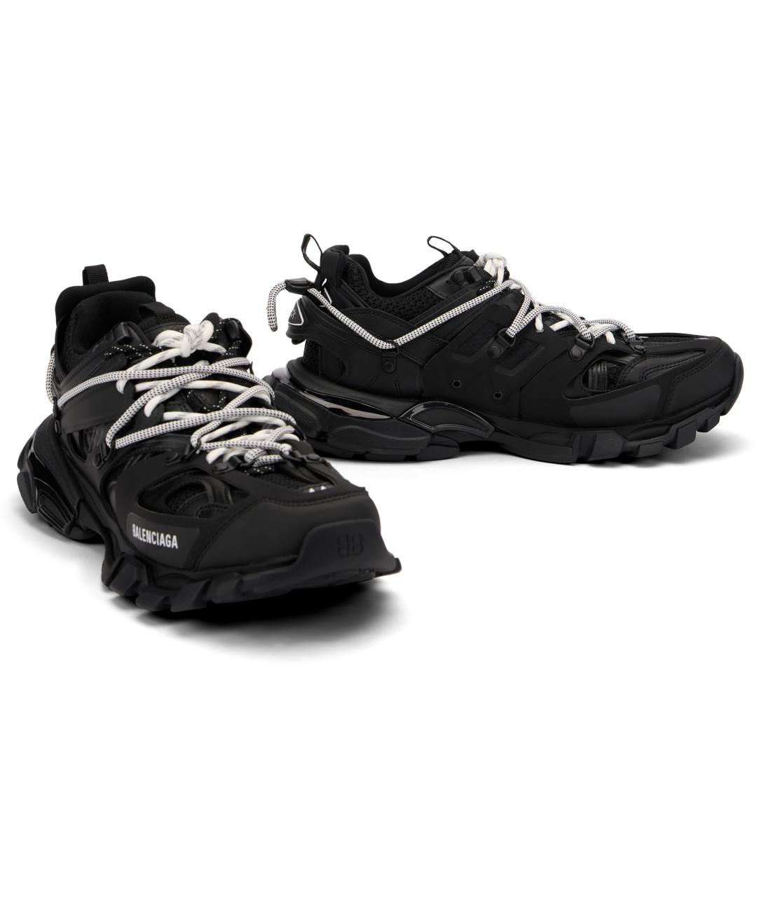 BALENCIAGA Черные синтетические низкие кроссовки / кеды, фото 4