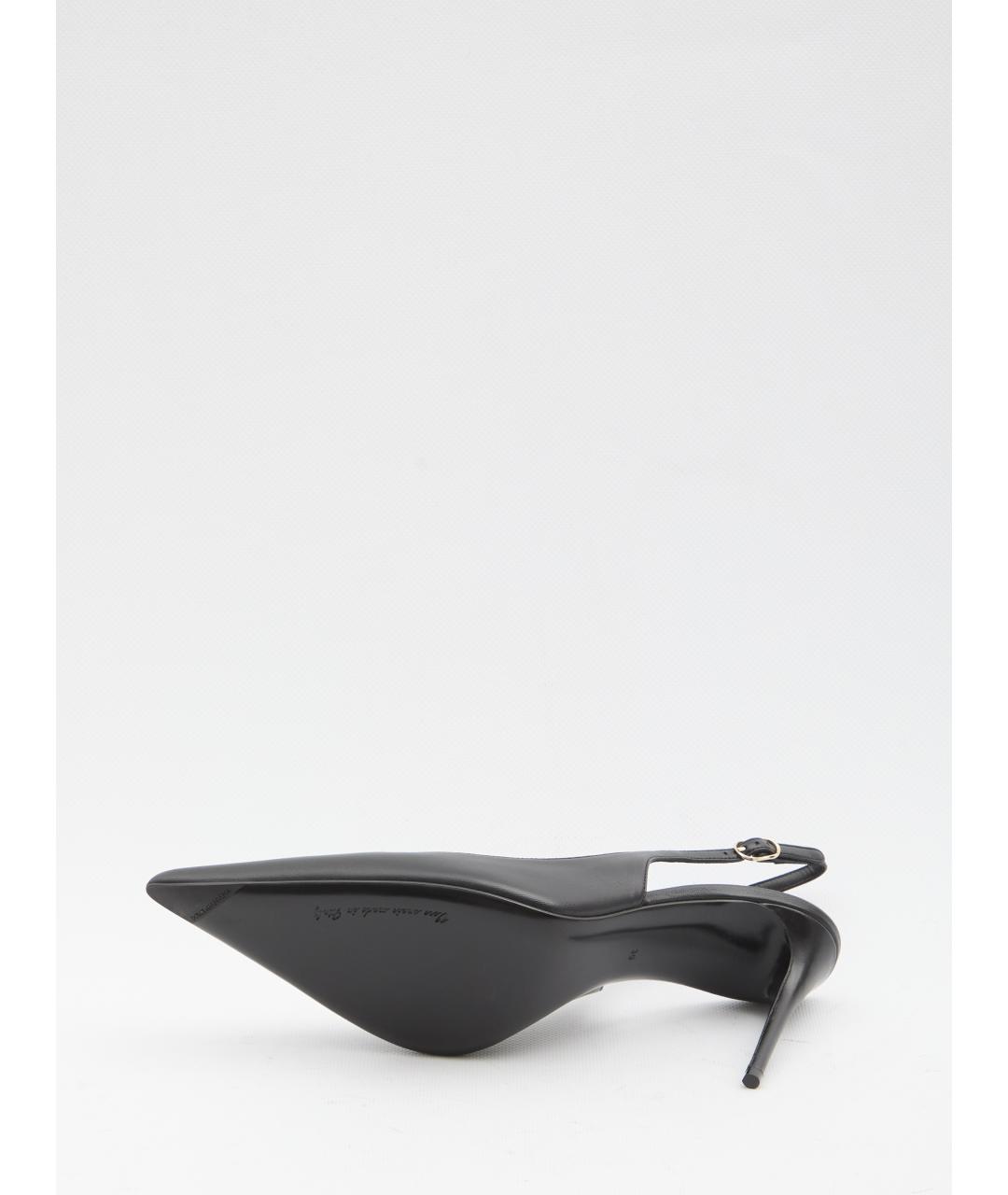 DOLCE&GABBANA Черные кожаные туфли, фото 4