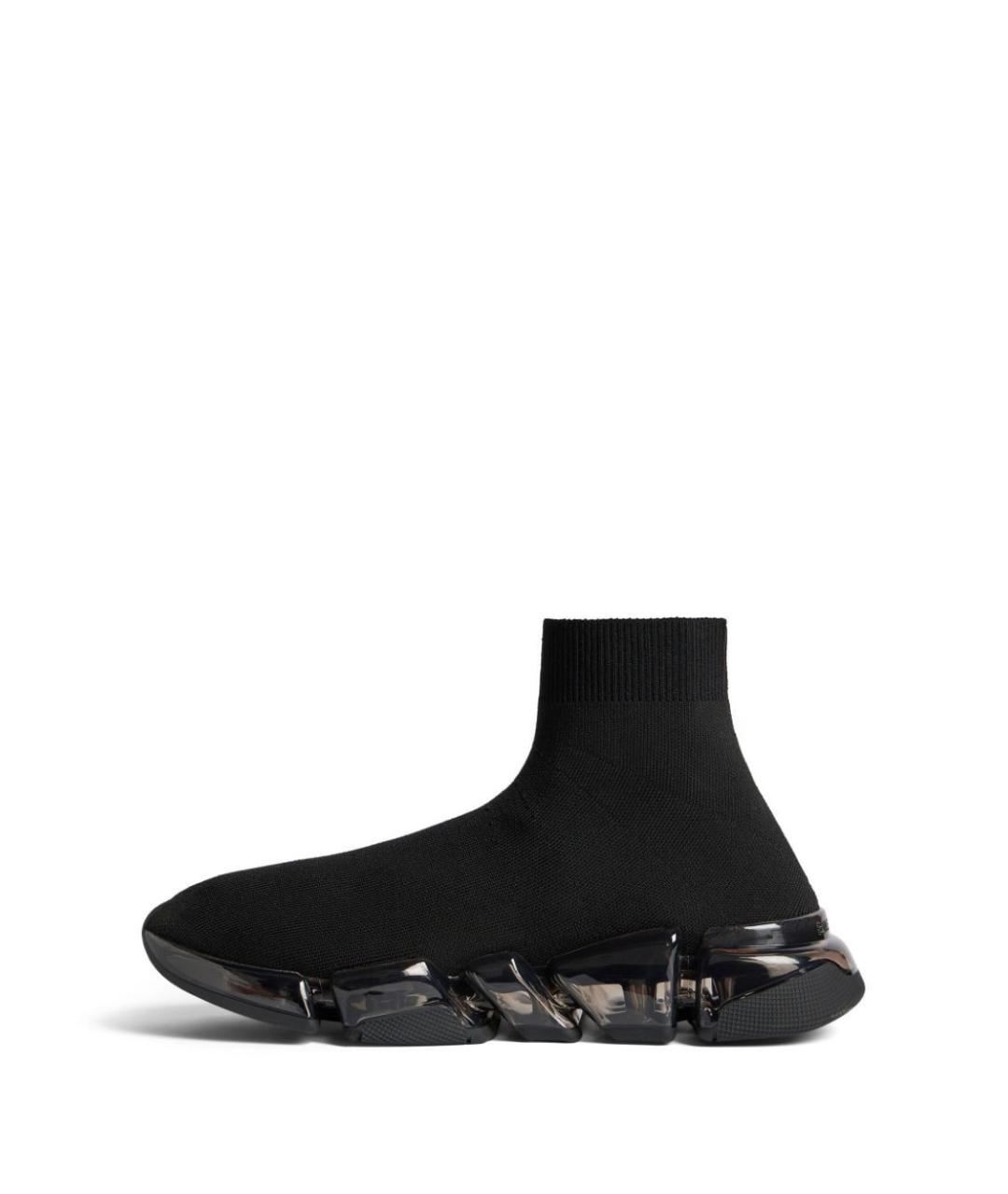 BALENCIAGA Черные текстильные высокие кроссовки / кеды, фото 4