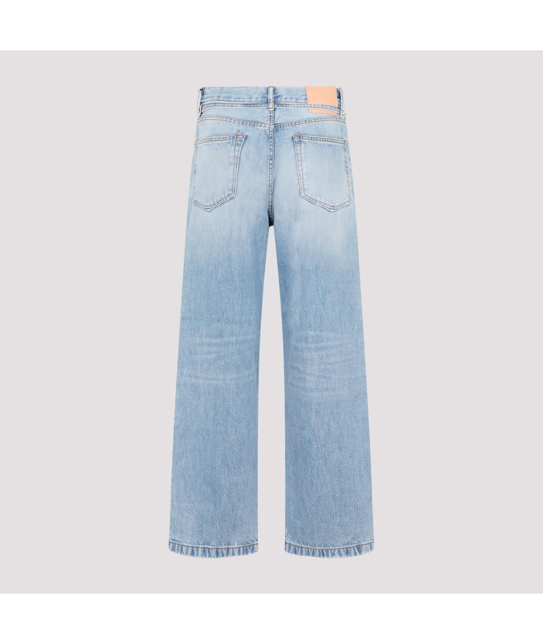 ACNE STUDIOS Синие хлопковые прямые джинсы, фото 2