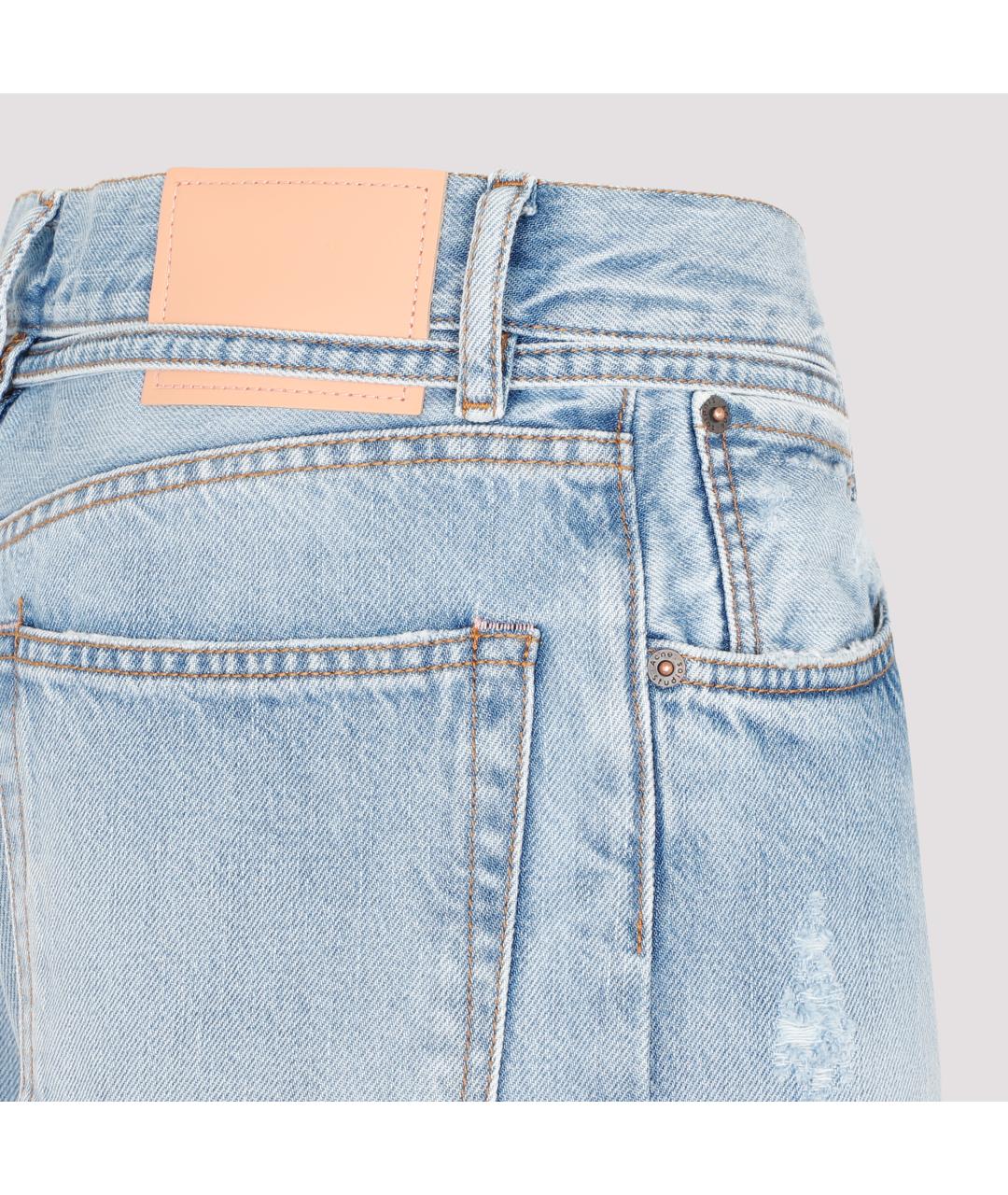 ACNE STUDIOS Синие хлопковые прямые джинсы, фото 4