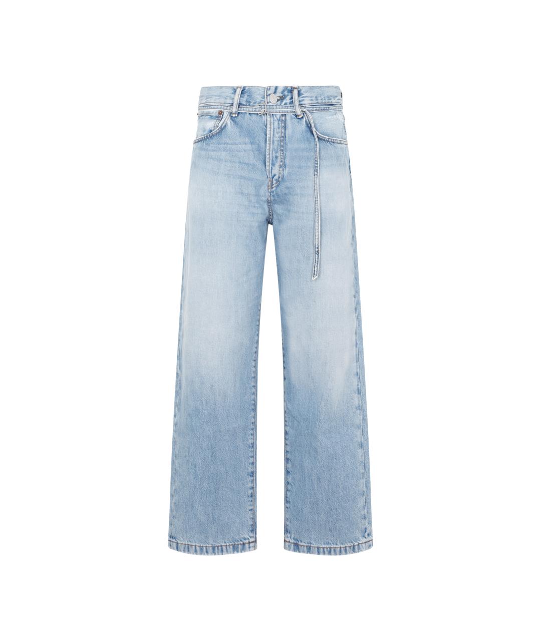 ACNE STUDIOS Синие хлопковые прямые джинсы, фото 1