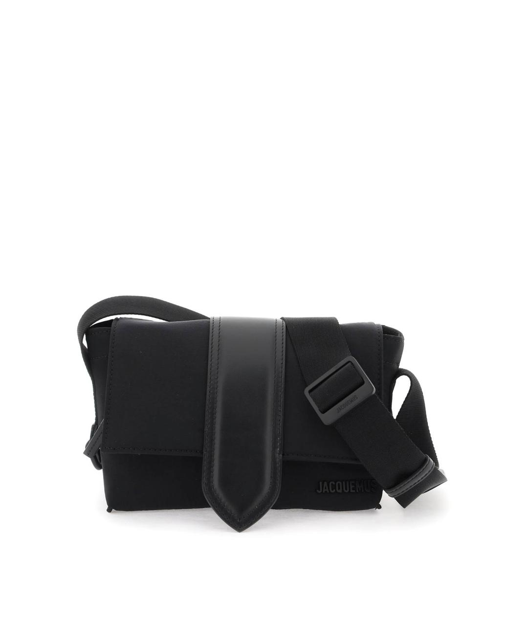 JACQUEMUS Черная тканевая сумка на плечо, фото 2