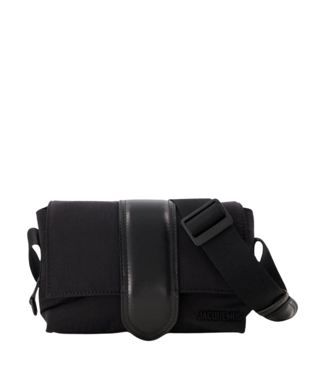 JACQUEMUS Черная тканевая сумка на плечо, фото 1