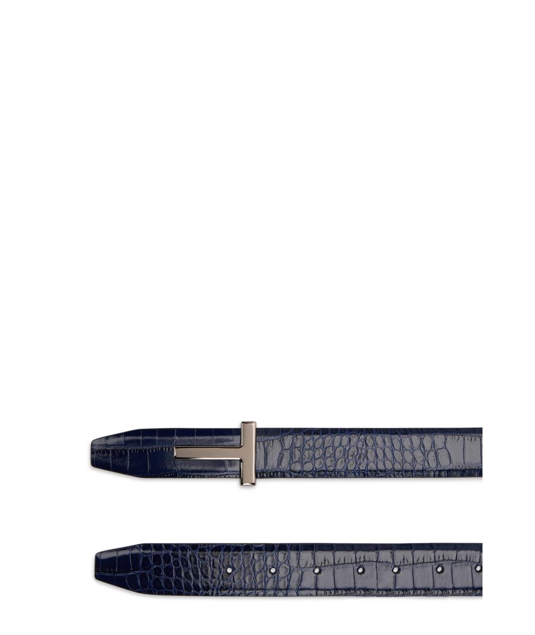 TOM FORD Синий кожаный ремень, фото 3